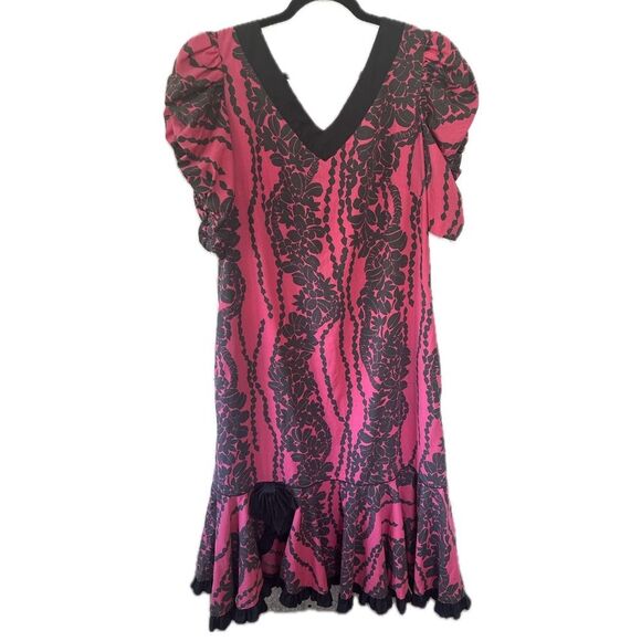 Hilo Hattie Hawaiian Vintage Lei Strand Puff Sleeve Flounced Ruffle Hem Muʻumuʻu - Picture 1 of 6